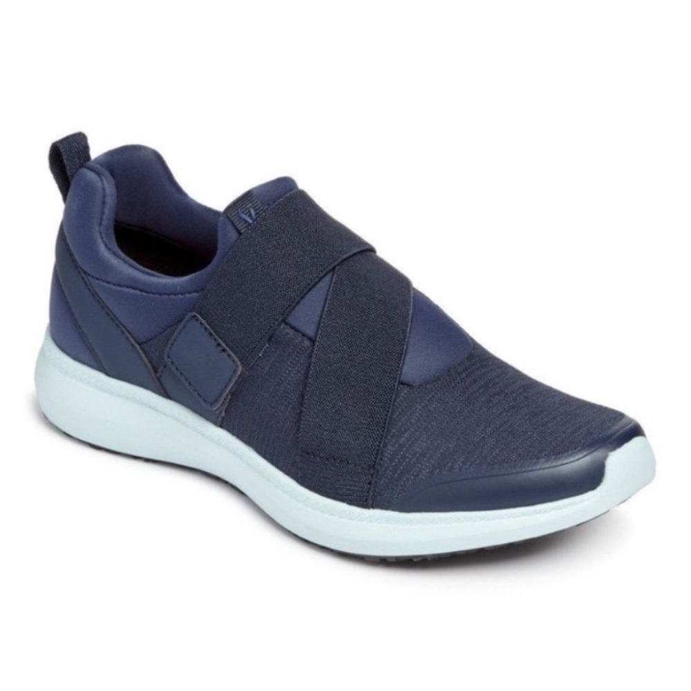 Vionic Laceless Active Sneakers Navy Blue Slip On Marlene Sneakers- Size 9.5